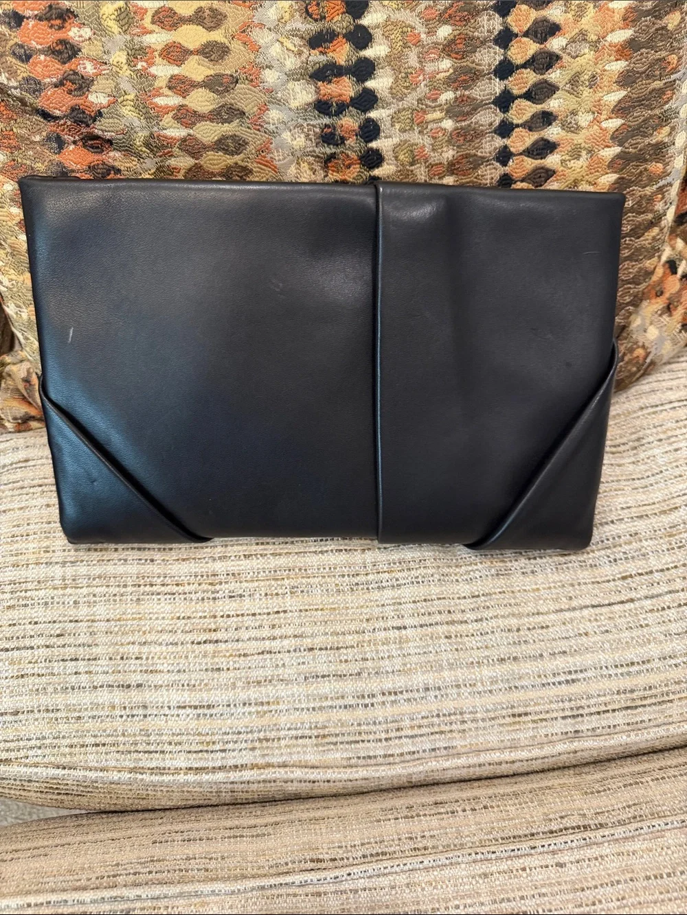 Alexander Wang Black Folded Leather Clutch Super Chic!